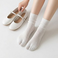 Y-HOP 女款芭蕾風夾腳襪, 白色