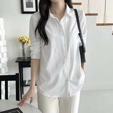 Lalaon 翻領基本款防皺長袖罩衫襯衫 TSP2866