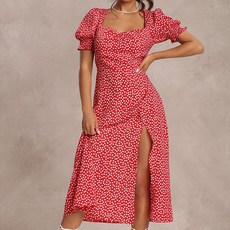 TheSirup 女款彩色復古小碎花海灘連身裙