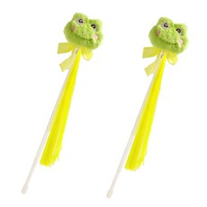 고양이 둥둥펫 롱 바스락 낚시대, 개구리, 2개