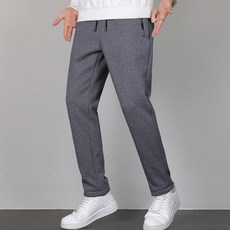 Elsso 男款Homme冬季刷毛直筒保暖鬆緊帶運動褲