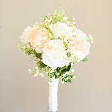 Garden in the City 人造花 浪漫芍藥花束, 白色, 1個