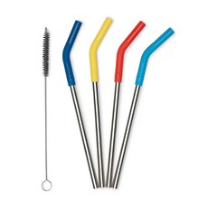 klean kanteen 不鏽鋼吸管4件組 + 清潔刷套組, 1套