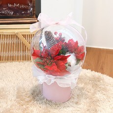 聖誕節壓克力球, 1個, 紅色, 30cm