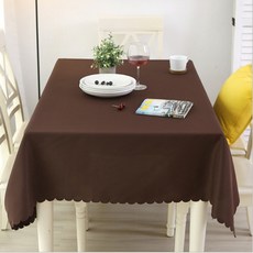 Futro Lab 素色居家派對餐桌桌布, 棕色, 1個, 120 x 180 cm