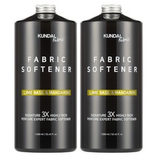쿤달 시그니처 3X 초고농축 리치 퍼퓸 엑스퍼트 섬유유연제 아로마에디션 라임바질앤만다린향 본품, 1.58L, 2개