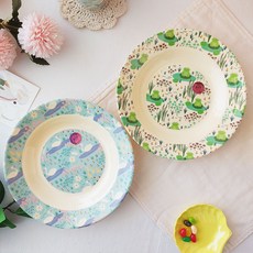 rice 印花餐盤組 20cm 2入組, Frog款+Swan款, 2入