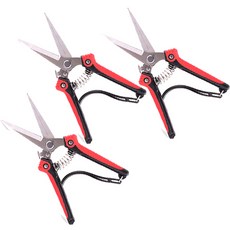 UADAM 尖頭園藝剪刀 紅黑色 200mm, 3個