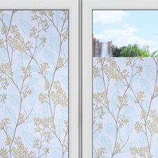 언헤브 암막 유리창 필름 시트지, 01은행나무, 120 x 100 cm