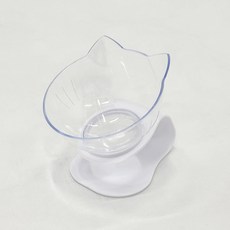 둥둥펫 반려동물 키높이 식기 1구, 투명, 1개