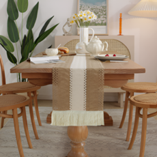 Mamiru 簡約現代亞麻桌旗, 1個, 30 x 220 cm, 1