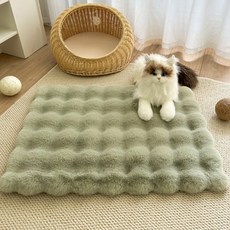 Dayssoy 貓咪豪華長方形坐墊, 1個, 12綠色