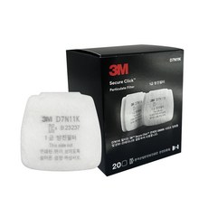 3M 1級防塵濾棉 D7N11K 20入, 1個, 單色