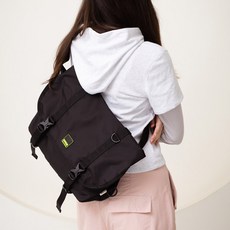 peeps 男女通用 綠色 Logo Essential 2 郵差包, 黑色