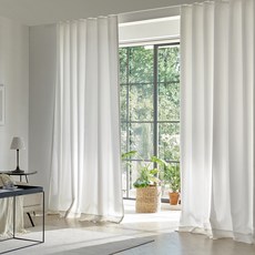 View House Maze Pin Type 3 Layer Weave 四季一色遮光窗簾, 白色的