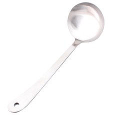 Raonnuri 不鏽鋼湯勺 小 銀色 1支, 長200mm 碗寬70mm, 韓國製造