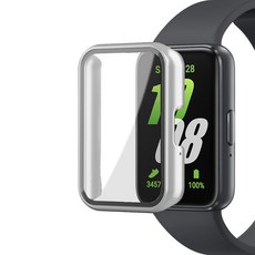 리아몬트 갤럭시 핏3 강화유리 액정보호 필름 풀커버 케이스, 실버, 1개