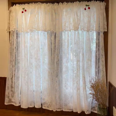 미미솔레 로얄 로즈 레이스 봉타입 체리 5개 포함 커튼