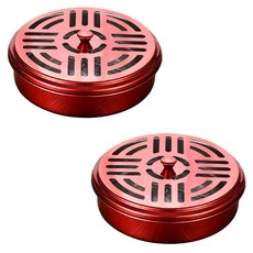 蓋子蚊香支架圓形盒 YT_RA1536 2入, 紅色的