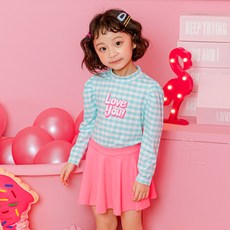 Lala Amang 女童款Love You防曬泳衣泳裙套裝