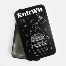 KnitWit 編織鐵盒, 1個, 黑色