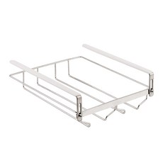 居家好生活 2排不鏽鋼可調節酒杯架 H0001, 1個