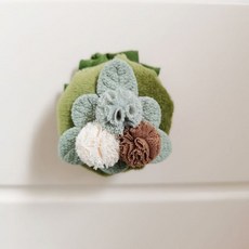 La Volpe 圓形防撞織物手柄套 4p 4 小綠色花束, 4個