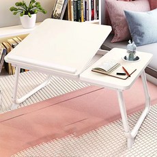 H리빙 침대 간이 접이식 노트북 책상, 화이트