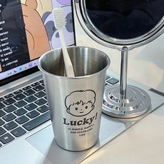 Mondspot 幸運可愛不鏽鋼浴室漱口杯 YY57881, 男生, 1個