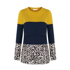 3色花紋長袖哺乳上衣