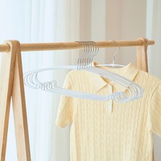 LIV MOM 防滑鐵製塗層圓形衣架, 20個, 白色