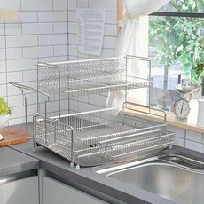 ENEX Unik 3WAY 加大碗盤瀝水架, 1個, 單一顏色, 2層