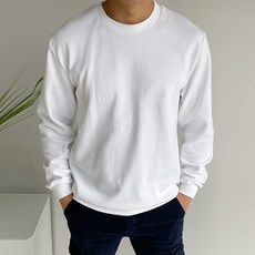 Meosidda 男女通用 Oversize 日常素色大學T恤