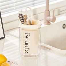 Mondspot 廚房2層可分離纖薄瀝水餐具筒 YY57364, 白色, 1個