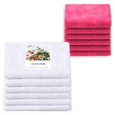 魔術清潔抹布 白色6入 + 粉色6入組合, 1組