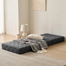 삼익가구 번느 접이식 토퍼 매트리스, 다크그레이, 16cm