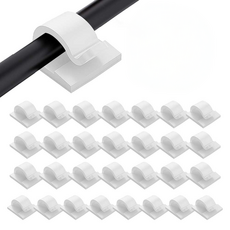 Jyulhome 電線整理固定夾, 白色, 30個