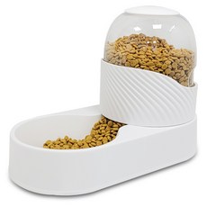 MONAGIO 寵物半自動飼料餵食機, 白色