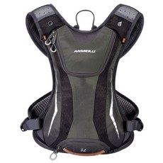 ANMEILU 陽光快速跑步登山馬拉松背心水袋揹包, 灰色