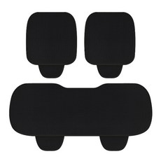 ARYKO 車用通風前座坐墊 2入 + 後座坐墊組合, 1套, 黑色