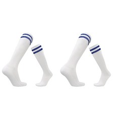 SNF 舒適加厚足球襪 2雙組 JIA10, 08 WHBU, WHBU