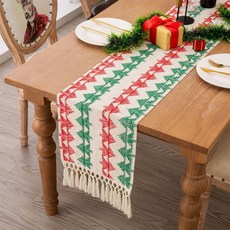 Atihome 波西米亞風聖誕流蘇桌旗, 33 x 50 cm, 單一款式