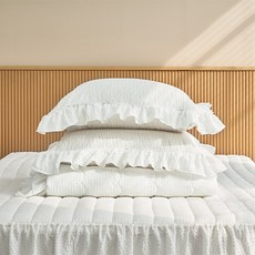 세인트구스 럭셔리 프릴 시어서커 베개커버