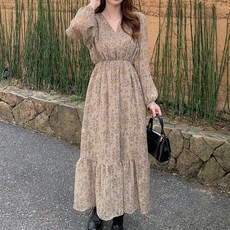 Diamang女款Alisa雪紡長洋裝 DI-20007, 米色