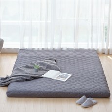 코끼리리빙 잠왕 9존 기절 마약 매트리스 토퍼 + 방수속커버 + 스트랩 2p 세트, 챠콜, 12cm