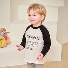 mollimelli 兒童 Waggle 插肩袖 T恤
