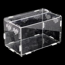 小型寵物爬蟲類小動物預製籠子大號 28.5 x 20 x 15cm, 1個, 透明