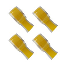 矽膠無黏性防水耐熱電氣絕緣自融膠帶 黃色, 4個