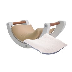 RollingPillow 核心平衡器+高穴位泡沫+記憶泡沫套組, 綠色（高針壓泡沫），米色（記憶泡沫）