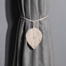 Ocean Marina 波希米亞葉子流蘇掛鉤, 1個, 米色